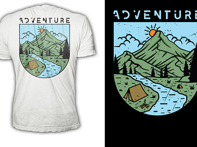 Adventure T shirt adventure adventure t shirt adventure t shirt design branding design graphic design illustration inspirational quote logo outdoor t shirt t shirt design tee typo typography ui