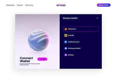 Connect Wallet UI connect wallet prototype connect wallet ui ui uiux wallet connet ui web3 ui