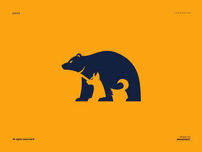 Bear and Dog Logo bear branding design dog graphic design illustration logo modern logo vector