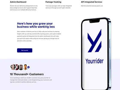 Landing Page graphic design pr typography ui ux