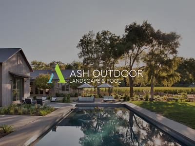 Ash Outdoor Landscape & Pool Branding & Logo Design agriculture logo design branding construction identity design landscape logo design logo logo design