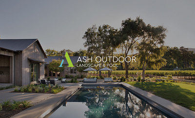 Ash Outdoor Landscape & Pool Branding & Logo Design agriculture logo design branding construction identity design landscape logo design logo logo design