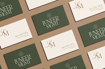 Luneer MGMT Brand Identity brand identity branding business cards collateral graphic design icon logo