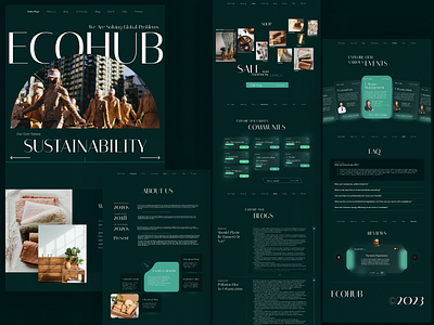 Website for Environmental Brand - ECOHUB app branding design environment graphic design illustration logo typography ui ux vector website