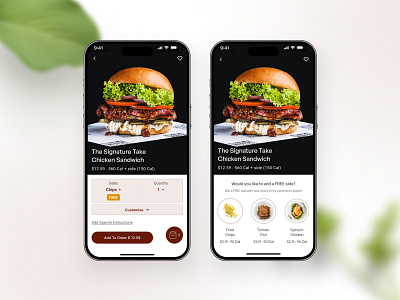 Chicken Sandwich Card - Daily UI Challenge app branding design graphic design mobile ui ux