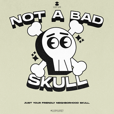 Not a Bad Skull design graphic design illustration