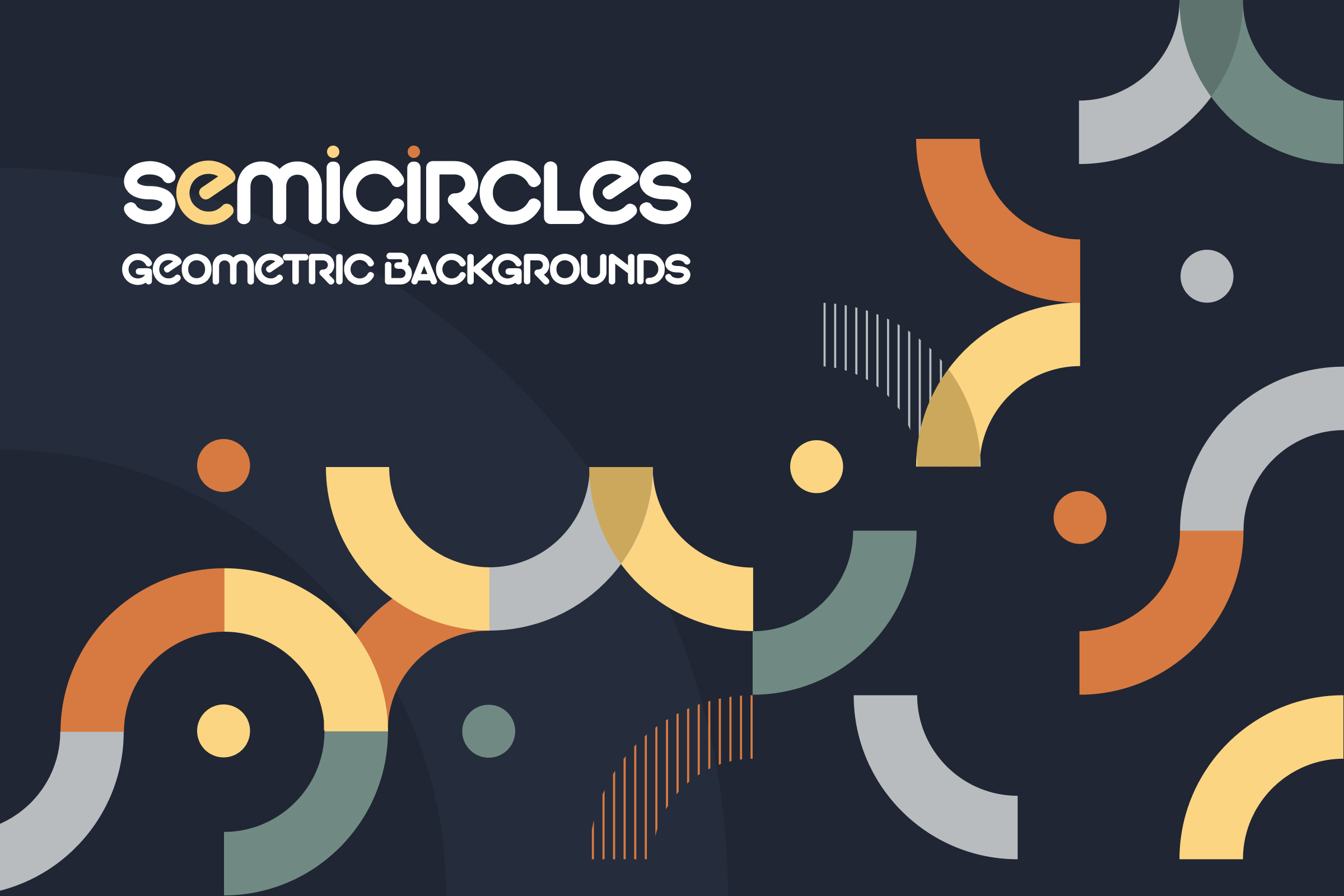 Example of Geometric Shapes Semicircle Backgrounds