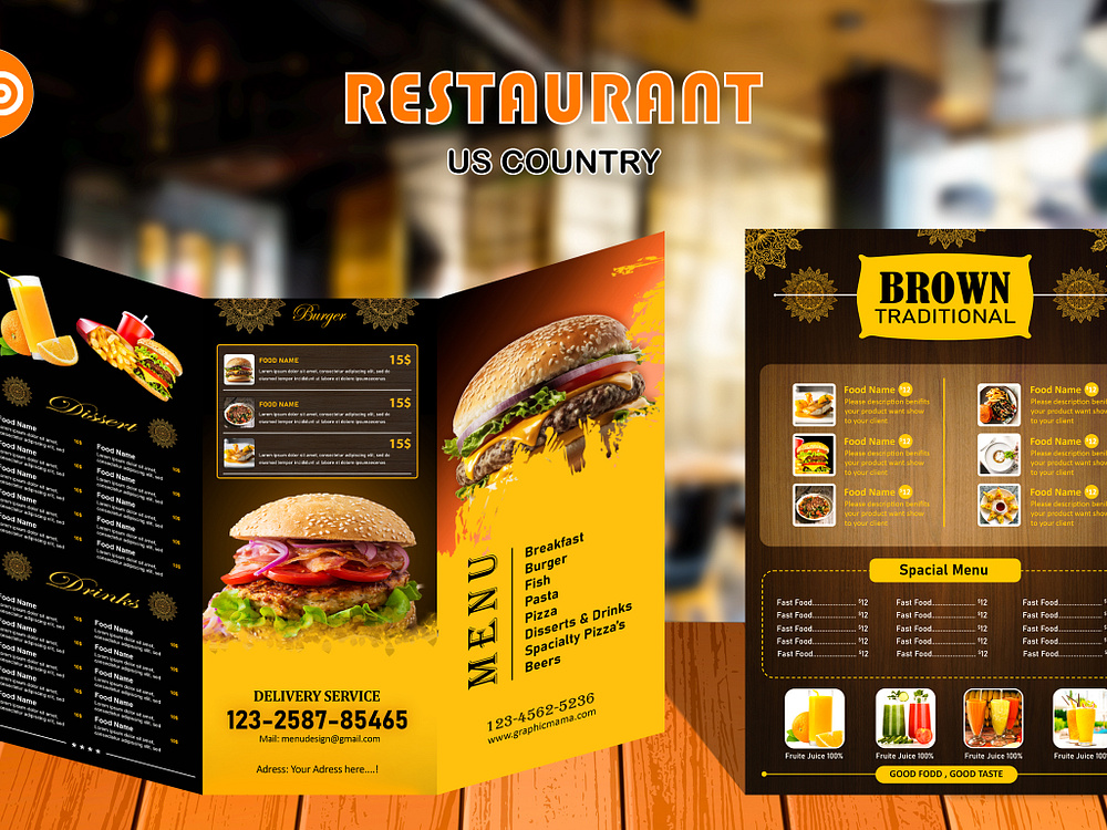 Restarant Menu Design designs, themes, templates and downloadable ...