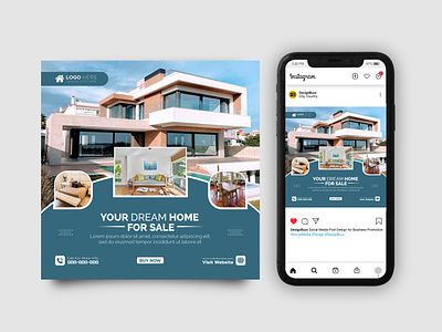 Social Media Post - Instagram Post advertising architecture banner design discount flyer graphic design home house instagram logo media post poster property rent rental sale social square