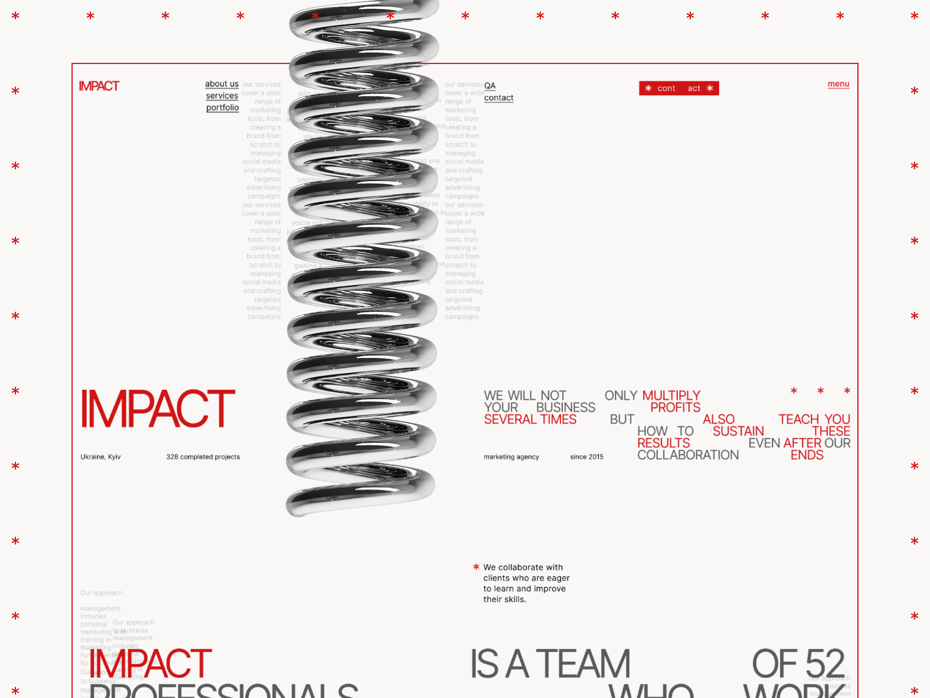 Main page for the marketing agency 3d branding design e commerce graphic design landing page main page marketing agency motion graphics promo site site ui uiux design web design web designer website