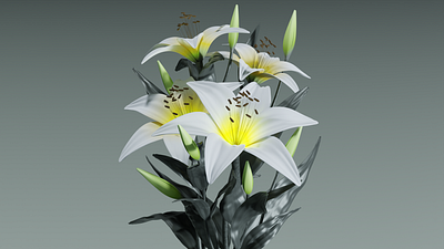 Flower Series 09 3d b3d blender branding design flower graphic design illustration