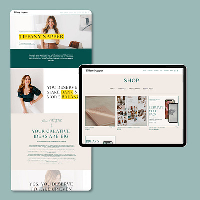 Tiffany Napper Website + UX Design branding graphic design logo ux web design website
