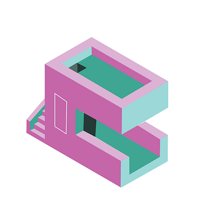 Ai practice - little pinky house 3d adobe illustrator graphic design