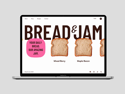 Bread & Jam Concept animation bread concept design food interface jam layout microanimation prototupe shop site ui ux web website