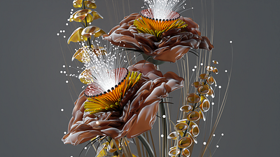 Flower Series 10 3d b3d blender branding design flower graphic design illustration