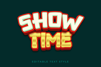 Show time 3d text style effect cutetexts