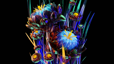 Flower Series 11 3d b3d blender branding design flower graphic design illustration