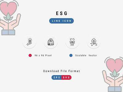 ESG Icon Set, Line Icon Style 96 pixel icon editable icon enviromental governance icon icon pack icon set line icon pixel perfect icon social thin line icon ui