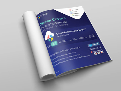 Coveo print ad for CIO Magazine ai corporate graphic design print design tech