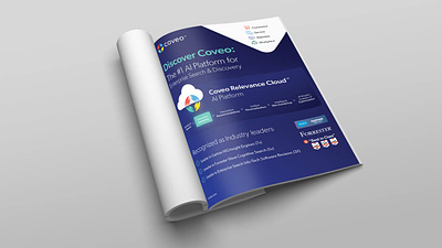 Coveo print ad for CIO Magazine ai corporate graphic design print design tech