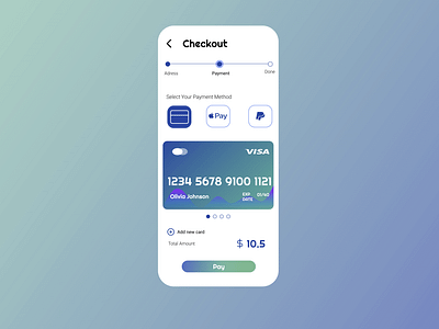 Credit Card Checkout - Daily Ui 002 002 creditcardcheckout dailyui dailyui002 dailyui2 figma mobile mobileapp mobileui paymentui ui ui desing uix101