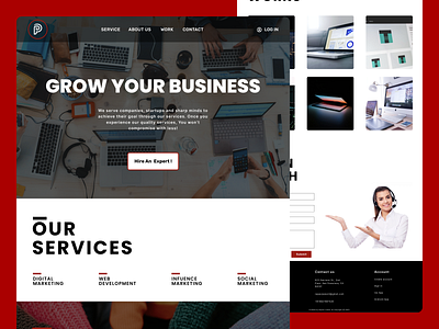 BusinessGrow branding business agency design frontend graphic design landing page logo ui uiux webdesign webdevelopment
