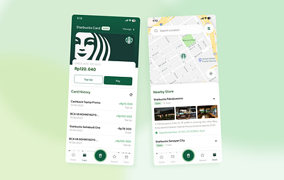 Starbucks Reward App branding design mobile ui