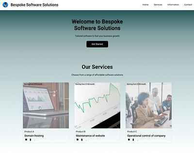 Bespoke Software Solutions bespoke branding corporate design ecommerce figma ui web design webdev