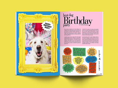 Pup Prints Mock Magazine Design branding graphic design logo magazine design print print design typography