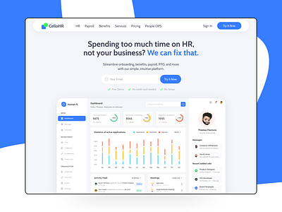 CelloHR - Landing page design branding hr dashboard hr website design human resource website ui ui design ux ux ui web design website design