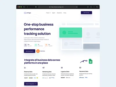 SaaS Landing Page app dashboard design landing page product design saas ui ux web app website