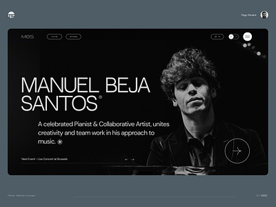 Pianist & Collaborative Artist Website Concept artist black classic concept minimalist music pianist piano website wordpress