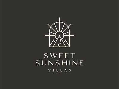 Logo Design "Sweet Sunshine" Villas adobe illustrator adobe photoshop art branding crete design graphic design greece logo logo design mountain rent rethymno sun sunshine sweet vector view villa villas