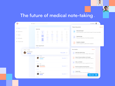 Patient Mapp - Medical note-taking app branding clinic dashboard doctor health logo medical product design ui ux