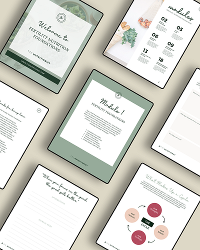 TTC Nutritionist Workbook brand identity branding collateral course graphic design logo print design workbook