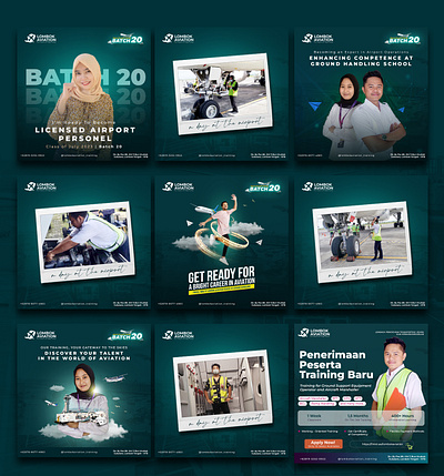 February 2023 Instagram Post - Lombok Aviation aviation branding feed graphic design post social media