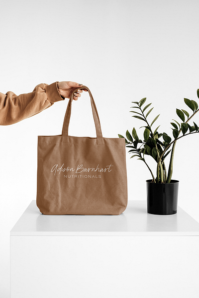 Adison Barnhart Nutritionals Tote brand identity branding client collateral gifting graphic design logo logo desing nutrition tote