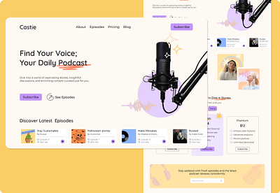 Podcast Landing Page design figma landing page podcast productdesign ui uiux uıdesign webdesign website