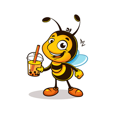 Cute Bee mascot design bee cartoon design graphic design illustration logo mascot vector