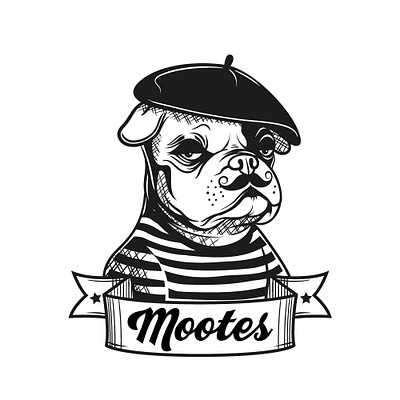 Sticker design for Mootes art branding cartoon design graphic design illustration line art logo mascot ui vector