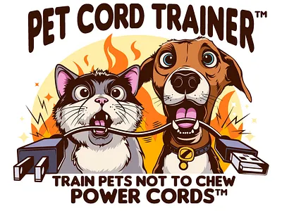 Pet Cord Trainer Logo cartoon cord design graphic design illustration logo ui vector art