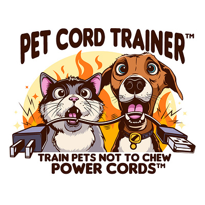Pet Cord Trainer Logo cartoon cord design graphic design illustration logo ui vector art