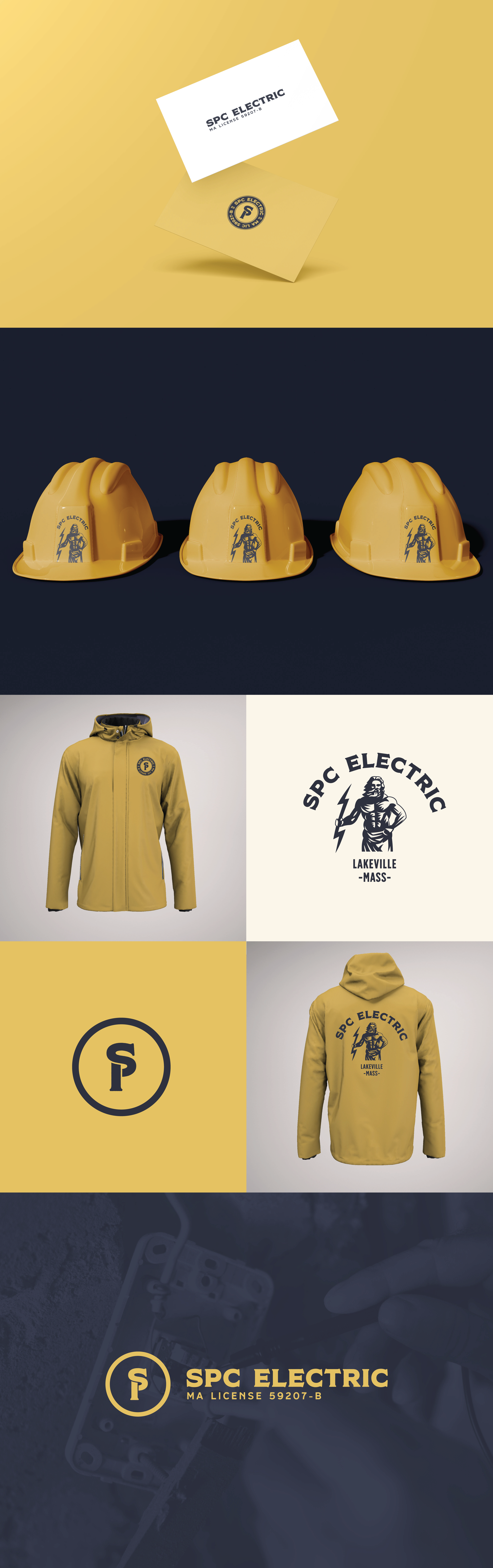 SPC Electric branding design electric design electrical logo electrician logo graphic design lightening bolt logo logo design logo for electrical company logo ideas