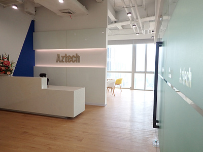 Aztech Group new office renovation branding design consultation office renovation office revamp project management