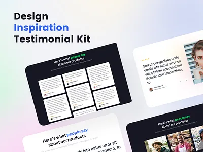 Design inspiration: Testimonial Kit animation design feedback feedback design figma mobile app prototyping review review design style guides library testimonial testimonial design testimonial kit ui ui design using figma wireframe