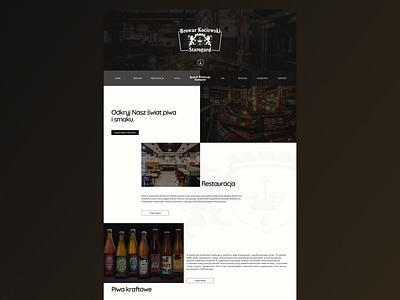 Browar Kociewski site redesign concept. design figma modern ui ui design website