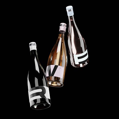 Wine Bottle Rendering 3d branding