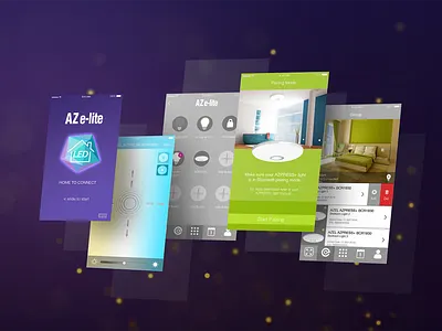 AZ e-lite LED App Demo app design led lighting lighting control ui design ux design uxui