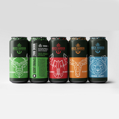 Packaging: Rock Harbor Brewing branding graphic design logo packaging