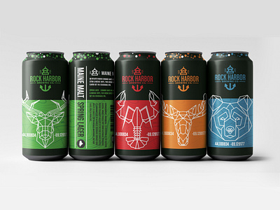 Packaging: Rock Harbor Brewing branding graphic design logo packaging